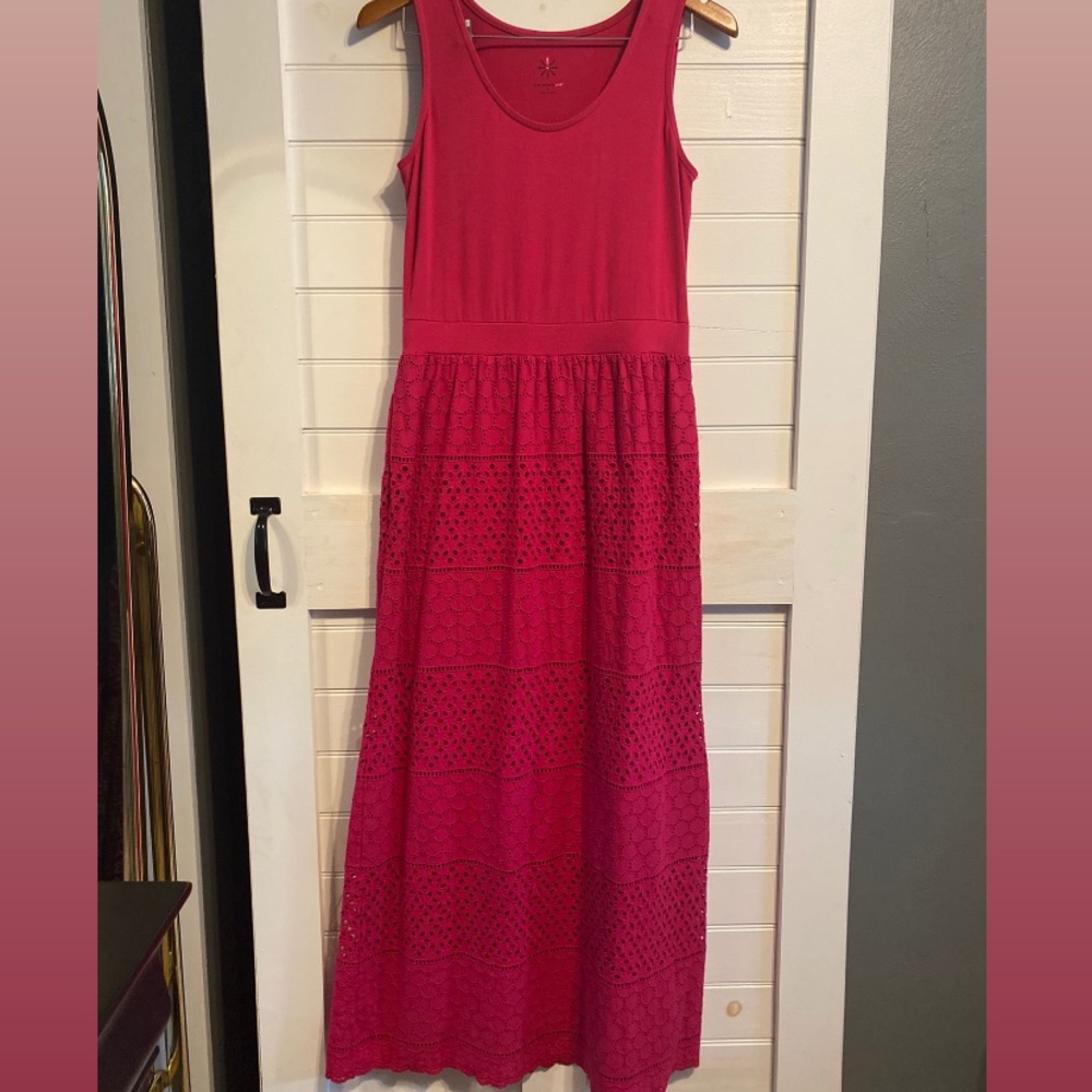 Isaac Mizrahi Pink Sleeveless Maxi Dress